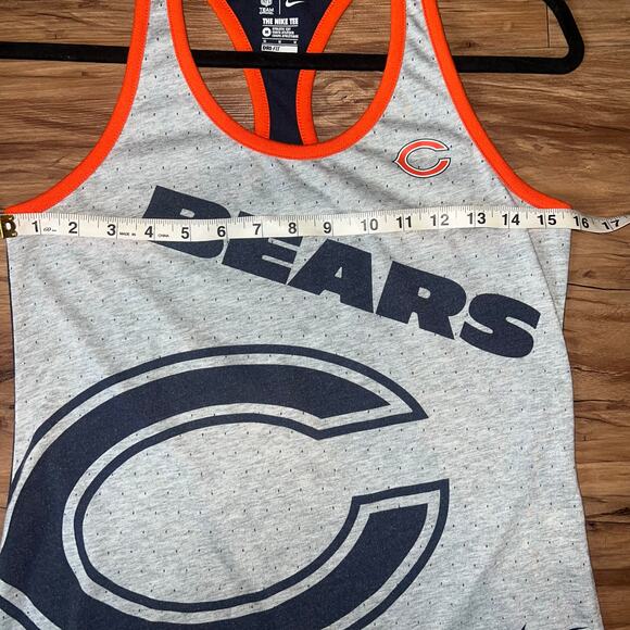 Nike Dri-Fit Gray Orange Blue Chicago Bears Tank Top Size Medium - Picture 5 of 6